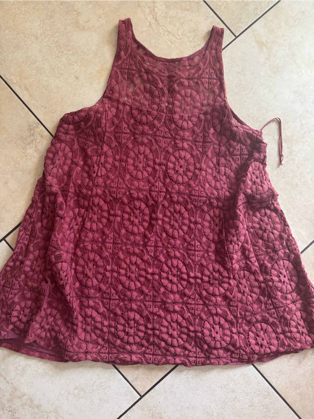 Free people Crochet Lace dress in Deep Berry